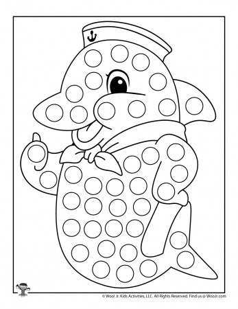 Dolphin Do a Dot Printables | Woo! Jr. Kids Activities : Children's  Publishing