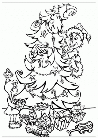 Amusing Grinch Coloring Pages As Well As Pictures Of The Grinch To ...