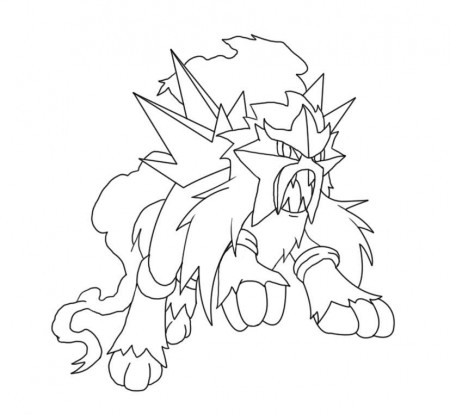 Entei Pokemon Coloring Pages - Free Pokemon Coloring Pages