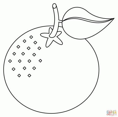 Tangerine coloring page | Free Printable Coloring Pages