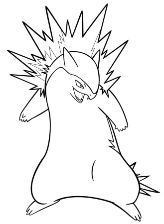 Printable Typhlosion Pokemon Coloring Page - Free Printable Coloring Pages  for Kids