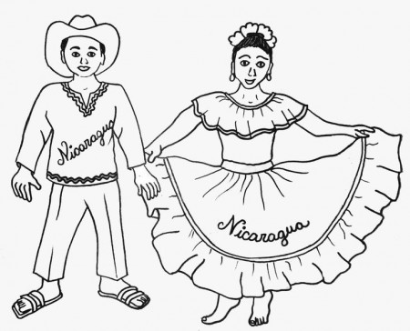 Nicaragua coloring pages