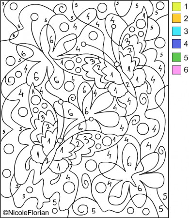 Free Color by Number Coloring Pages ...