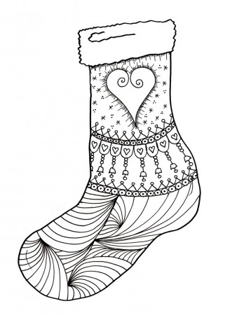 Empty Christmas Stocking Coloring Pages | Hmfqfp.onlinenewyear2020.info