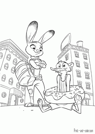 Zootopia coloring pages | Print and Color.com