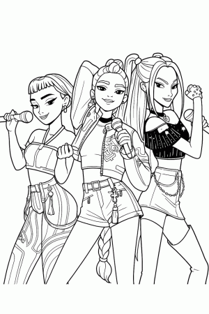 KPop Demon Hunters Coloring Pages - Free Download & Print | Blog
