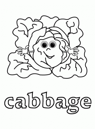 Cabbage Vegetable Coloring Pages Vegetable Coloring Pages 279826 