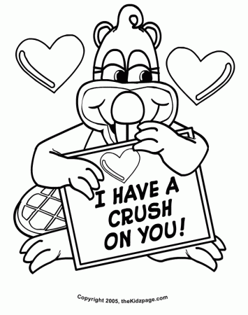 I have a Crush on You - Free Valentine's Day Coloring Pages for 