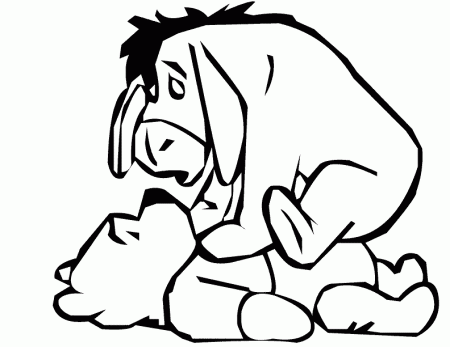 Eeyore Coloring Pages For kids | COLORING WS