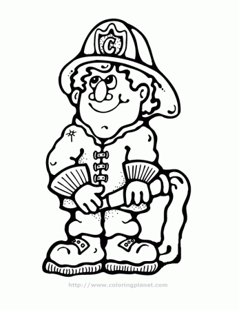 cartoon fireman printable coloring in pages for kids - number 3659 