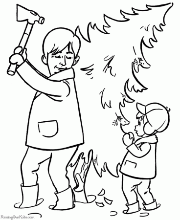 Christmas Tree Coloring Pages - 011