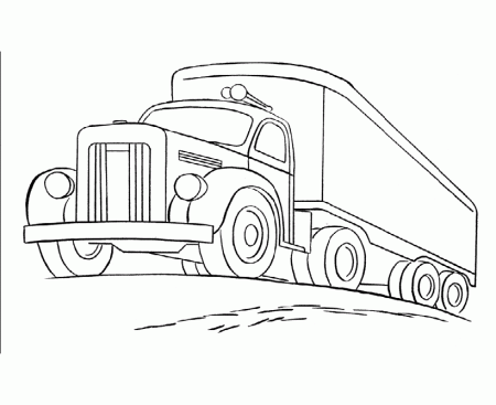 Semi Truck Coloring Pages Ecoloringpage