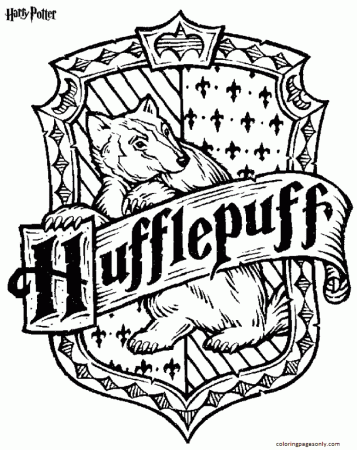 Hufflepuff Coloring Pages - Harry Potter Coloring Pages - Coloring Pages  For Kids And Adults