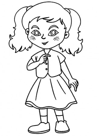 Pretty Indonesian Girl Coloring Page - Free Printable Coloring Pages for  Kids