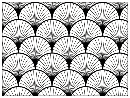 Geometric patterns art deco 2 - Art Deco Adult Coloring Pages