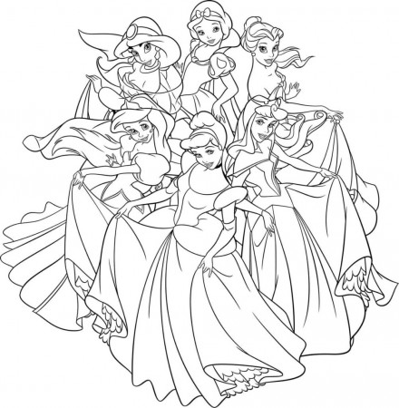 Princess coloring pages | Download and print on Wonder-day