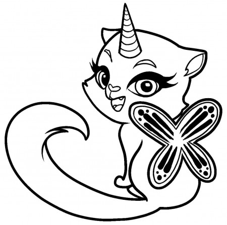 Coloring Pages Unicorn Cat Fairy Print Free
