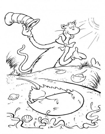Cat in The Hat Coloring Pages - Bestofcoloring.com