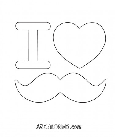 Mustache Coloring Page