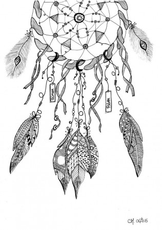 Dreamcatcher Coloring Page Page 1
