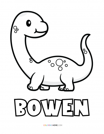 Bowen dinosaur coloring page