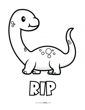 Rip dinosaur coloring page