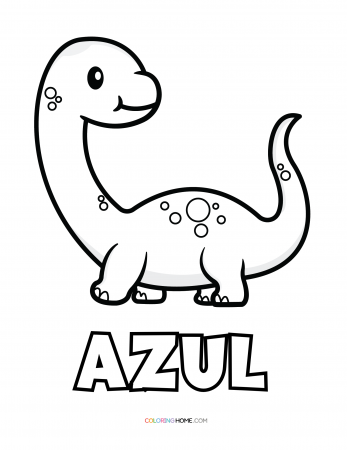 Azul dinosaur coloring page