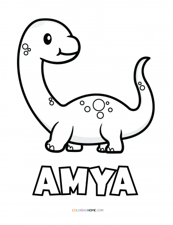 Amya dinosaur coloring page