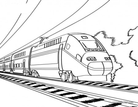High-Speed Train Coloring Page - Free Printable Coloring Pages for Kids