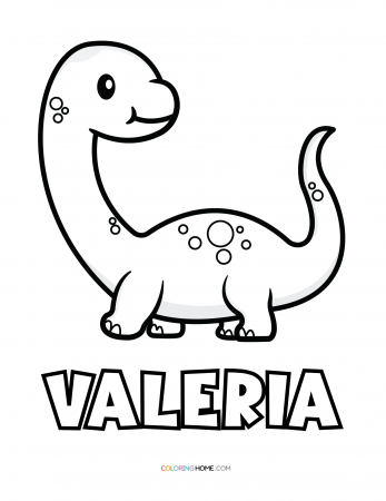 Valeria dinosaur coloring page