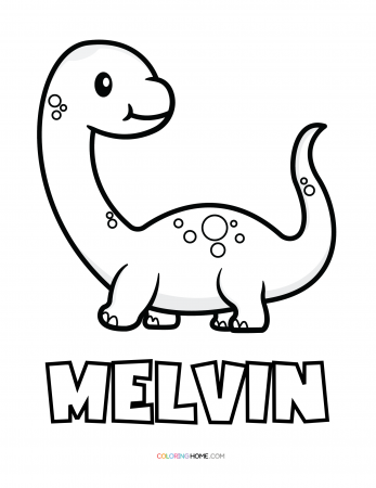 Melvin dinosaur coloring page