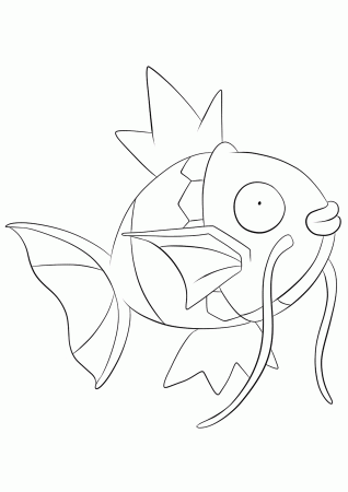 Magikarp No.129 : Pokemon Generation I - Coloring pages of TV Characters  Kids Coloring Pages