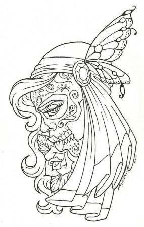 Coloring Pictures Of Skulls - Coloring Pages for Kids and for Adults