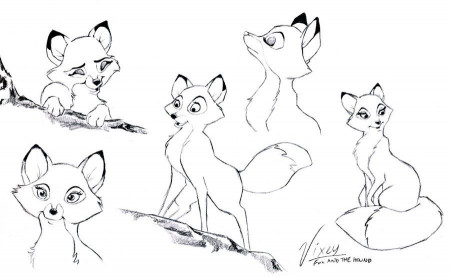 Disney's The Fox And The Hound ~ Vixey Sketch | Sketches ...