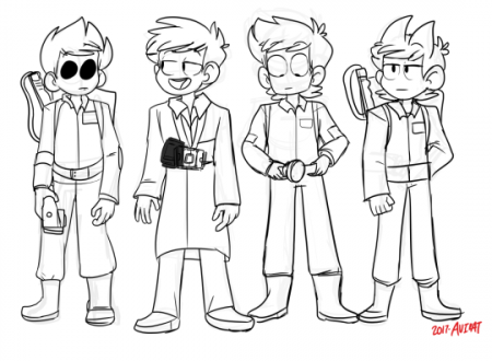 ghostbusters...??-ghostbuster theme- | Eddsworld memes, Drawing base,  Ghostbusters