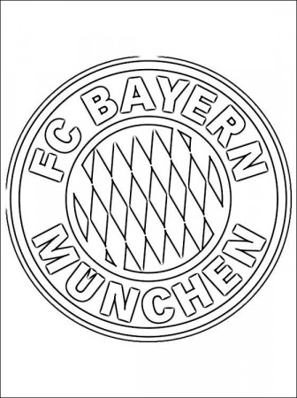 Bayern Munich logo coloring book to print and online
