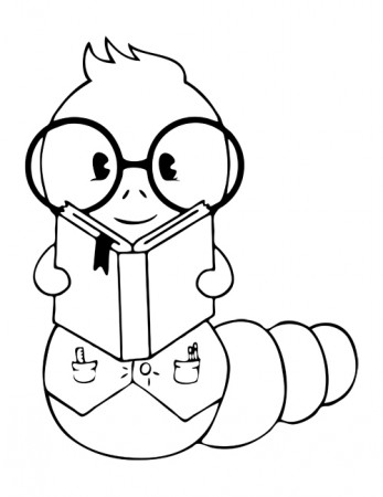 Book Worm Coloring Pages - GetColoringPages.com