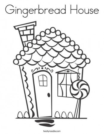 Gingerbread House Color - Coloring Pages for Kids and for Adults