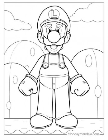 20 Cute Luigi Coloring Pages (Free PDF Printables)