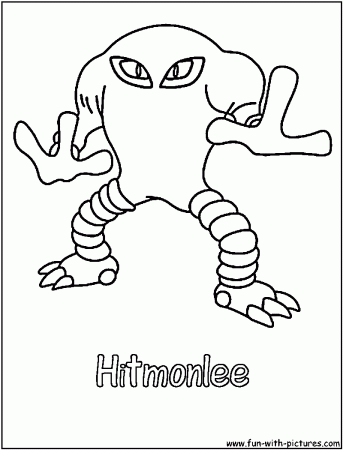 Hitmonlee Coloring Page