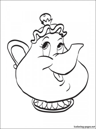 Beauty and the Beast Mrs. Potts Coloring Page - Get Coloring Pages