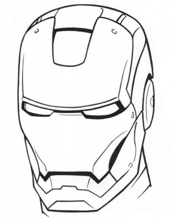 Iron Man Mask Coloring Page - Free Printable Coloring Pages for Kids