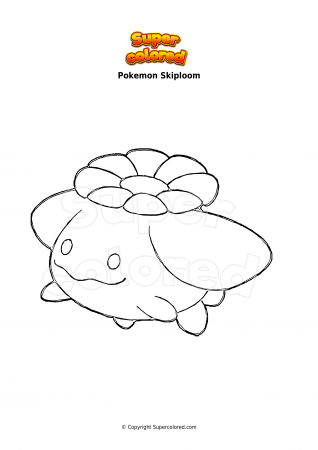 Coloring page Pokemon Skiploom - Supercolored.com