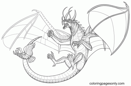 Seawing Dragon Coloring Pages - Wings Of Fire Coloring Pages - Coloring  Pages For Kids And Adults