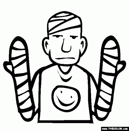 The Bandage Coloring Page | Free The Bandage Online Coloring