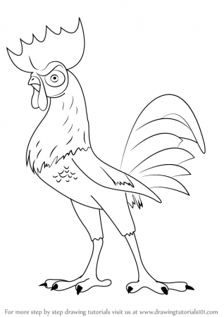 Learn How to Draw Hei Hei from Moana (Moana) Step by Step : Drawing  Tutorials