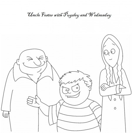 Uncle Fester with Wednesday & Pugsley