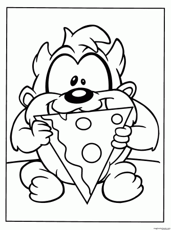 Looney tunes taz coloring pages