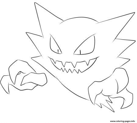 093 Haunter Pokemon Coloring Pages Printable