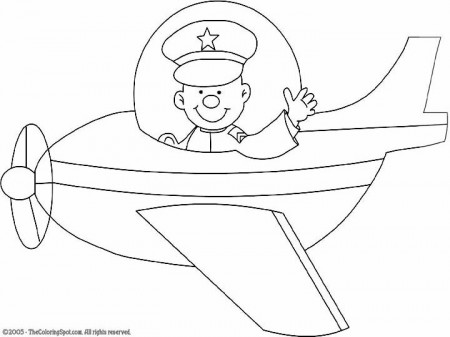 Pilot Coloring Page | Audio Stories for Kids | Free Coloring ...